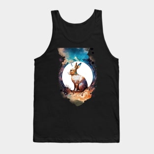 Year of the rabbit chinese zodiac sign galaxy circle Tank Top